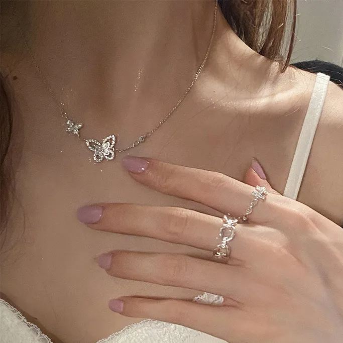 Sparkling Fantasy Butterfly Necklace