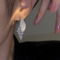 French Rhombus Zircon Earrings