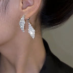 French Rhombus Zircon Earrings