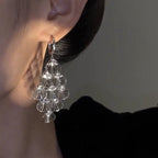 French Style Hollow Leaf Earrings