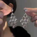 French Style Hollow Leaf Earrings