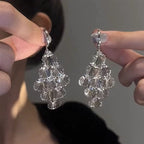 French Style Hollow Leaf Earrings