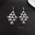 French Style Hollow Leaf Earrings