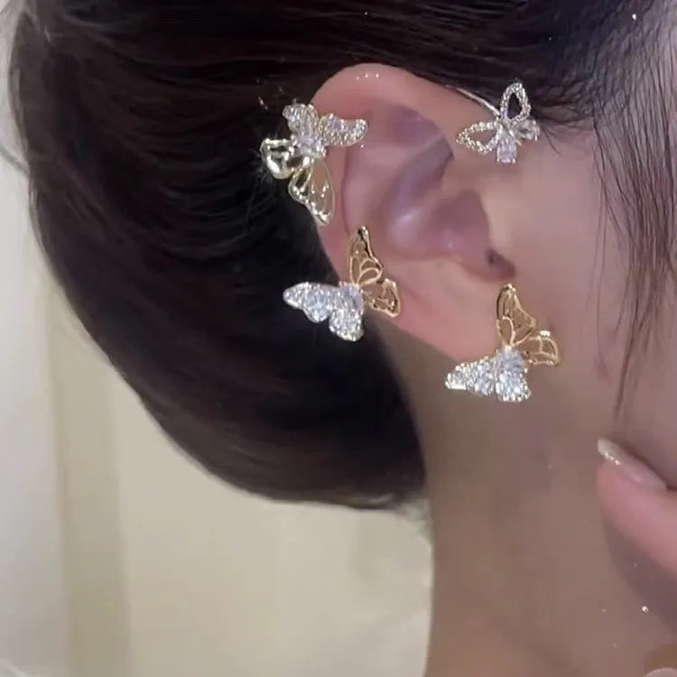 Super Sparkling Zircon Butterfly Earring