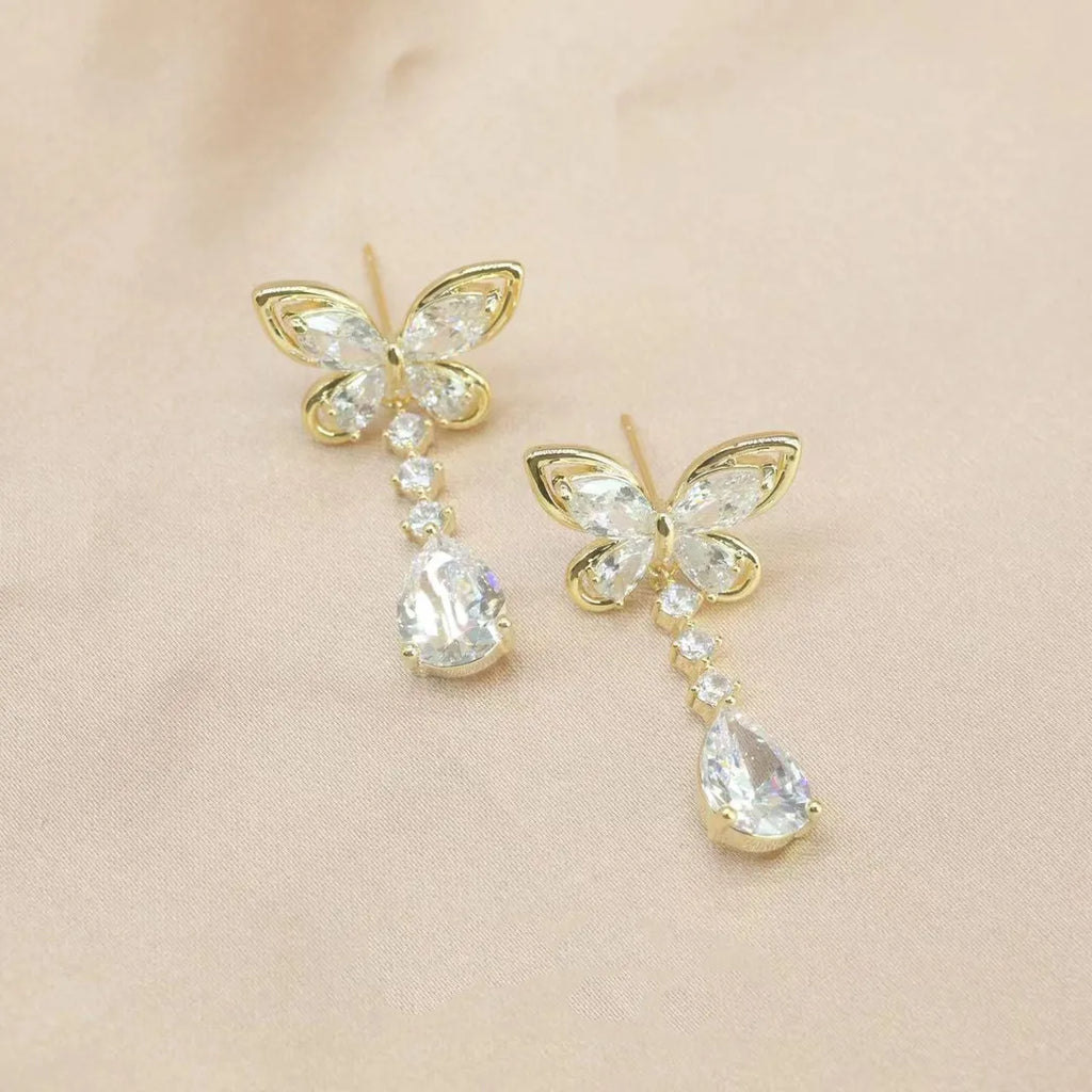 Crystal Butterfly Earrings