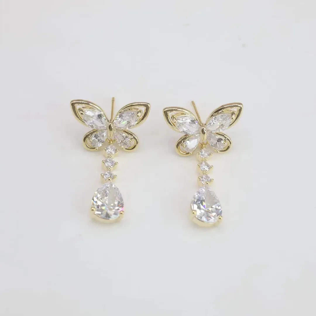 Crystal Butterfly Earrings