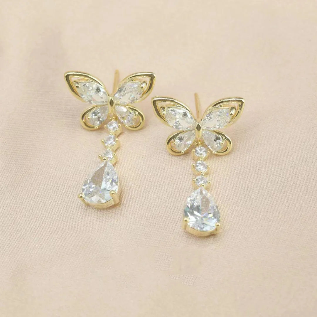 Crystal Butterfly Earrings