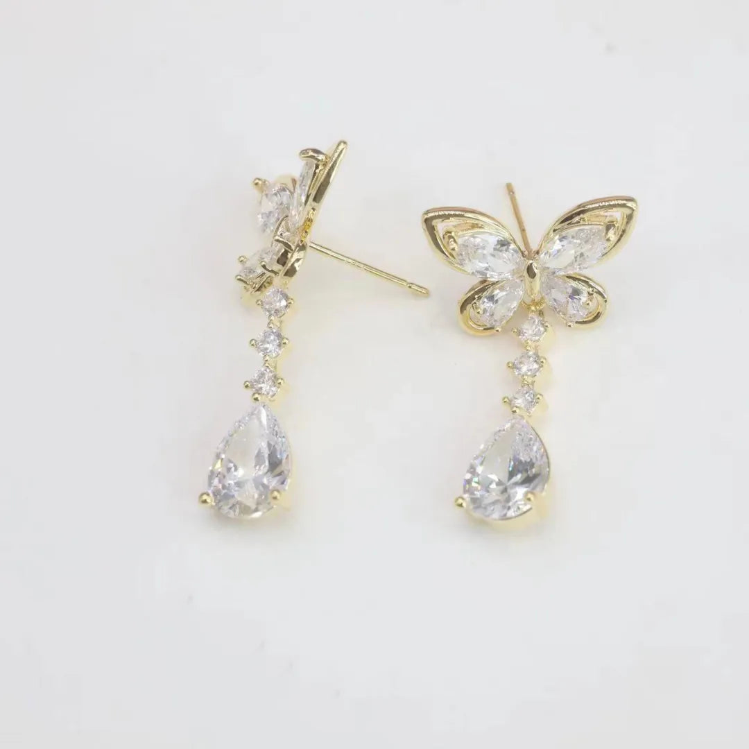 Crystal Butterfly Earrings