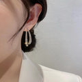 French Cross Mermaid Zircon Earrings