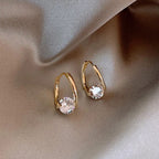 French Style Minimalist Zircon Earrings