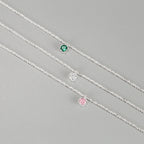 S925 Silver Galaxy Glitter Zircon Chain