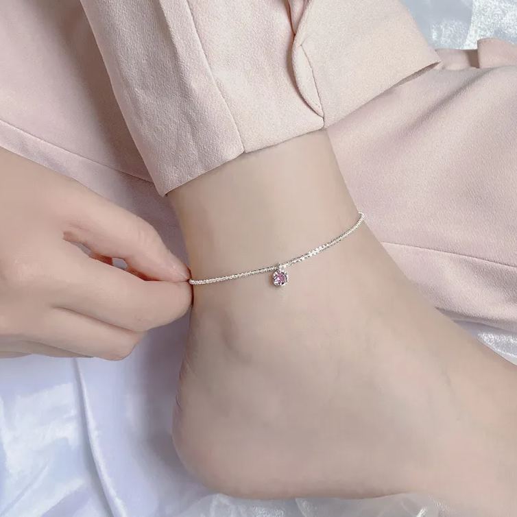 S925 Silver Galaxy Glitter Zircon Chain