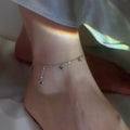 S925 Silver Heart-shaped Tassel Chain