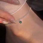 S925 Silver Heart-shaped Tassel Chain