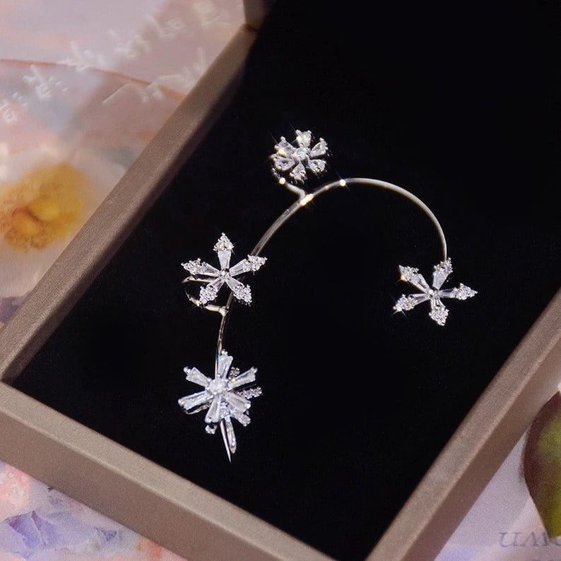 Shiny Rotating Flower Earrings