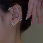 Shiny Rotating Flower Earrings
