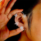 Shiny Rotating Flower Earrings