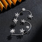 Shiny Rotating Flower Earrings