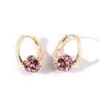 French Style Minimalist Rotatable Zircon Earrings