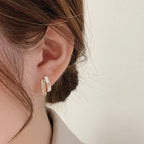 French Style Zircon Shell Earrings