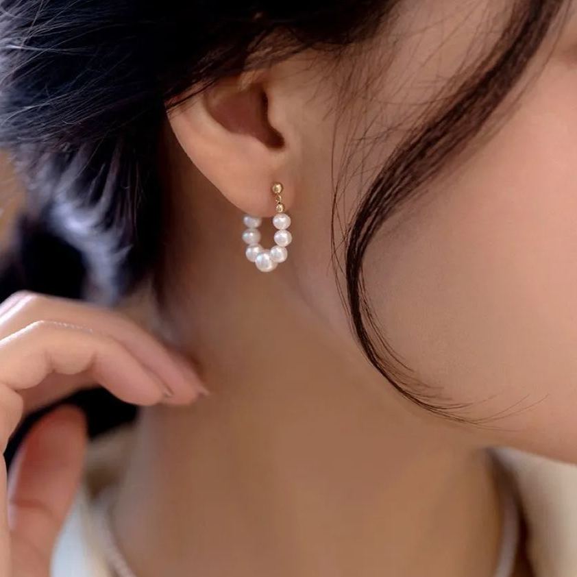 Baroque Natural Freshwater Pearl Earrings