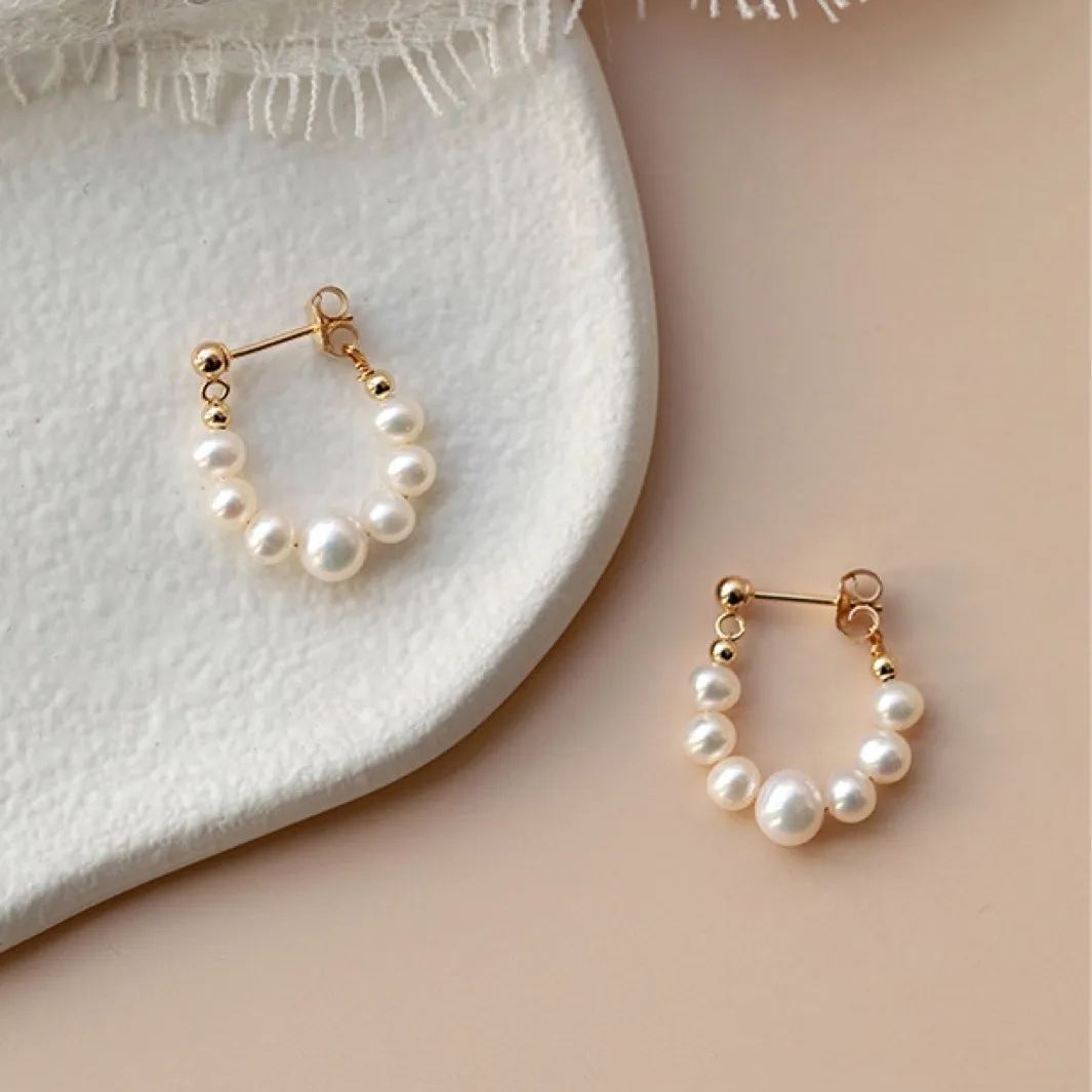 Baroque Natural Freshwater Pearl Earrings