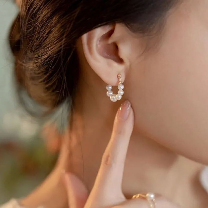 Baroque Natural Freshwater Pearl Earrings