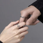Thorns and Roses S925 Silver Couple Ring