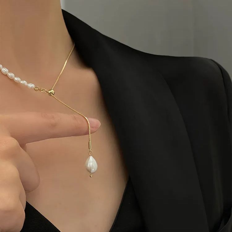 Adjustable Baroque Pearl Necklace