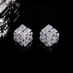 French Style Square Zircon Stud Earrings