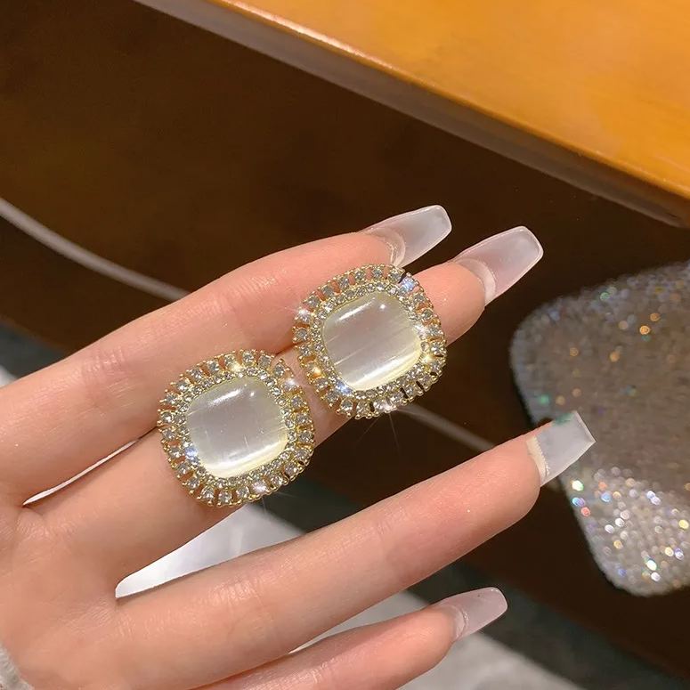 Italian Style Opal Vintage Earrings
