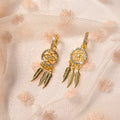 Golden Slumber Dreamcatcher Earrings