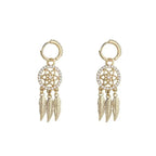 Golden Slumber Dreamcatcher Earrings