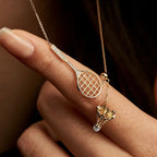 Adjustable Badminton & Racquet Fashion Necklace