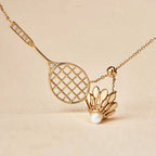 Adjustable Badminton & Racquet Fashion Necklace