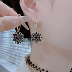 Italian Style Crystal Lotus Earrings