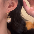 Italian Style Crystal Lotus Earrings