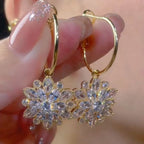 Italian Style Crystal Lotus Earrings