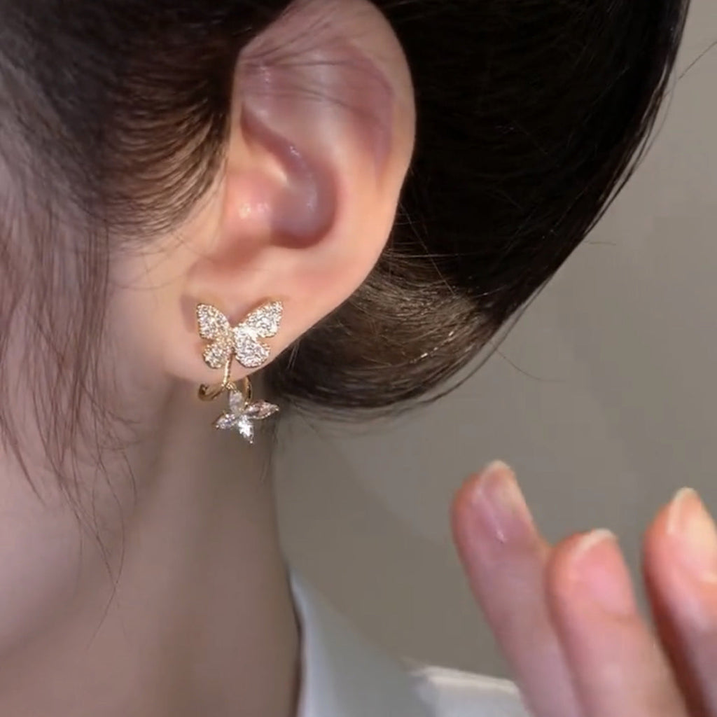 Butterfly Zircon Stud Earrings