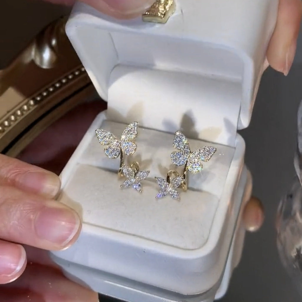 Butterfly Zircon Stud Earrings