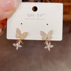 Butterfly Zircon Stud Earrings