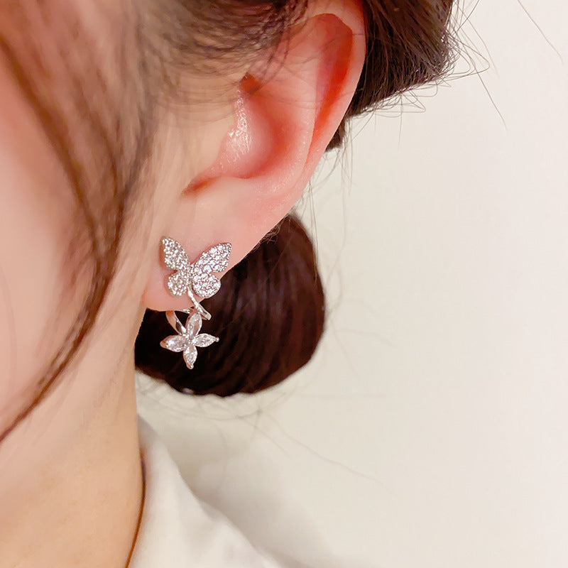 Butterfly Zircon Stud Earrings