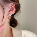 Cross Purple Zircon Earrings