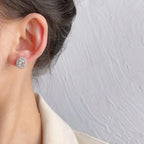 French Style Zircon Sparkling Earrings