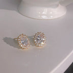 French Style Zircon Sparkling Earrings
