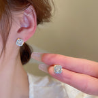 French Style Minimalist Diamond Earrings