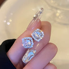 French Style Minimalist Diamond Earrings