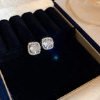 French Style Minimalist Diamond Earrings