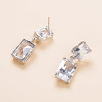 French Style Minimalist Diamond Earrings