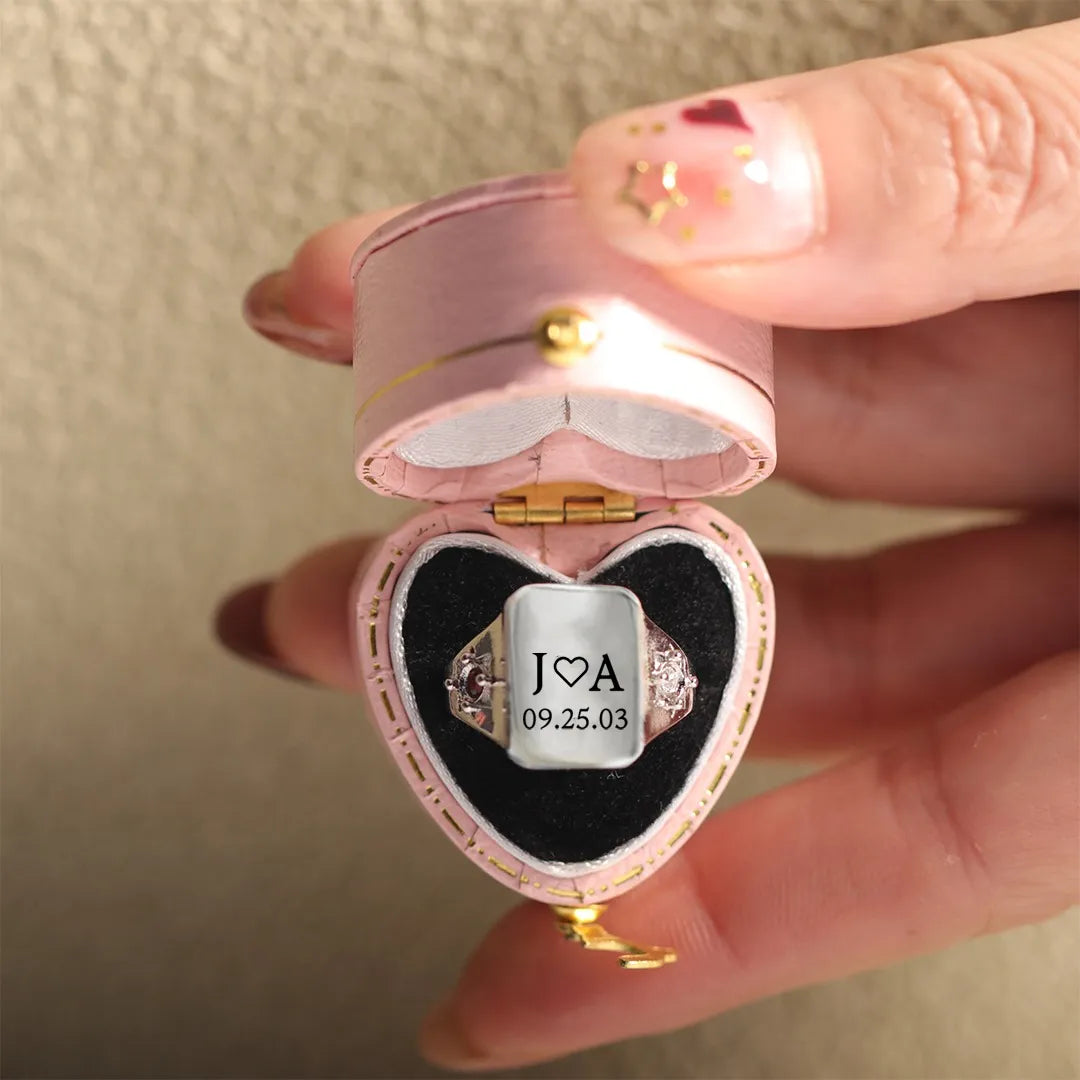 Custom Initial & Special Date Ring